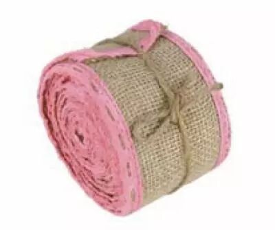 Ruban Jute Color� 50mm x 3m Rose