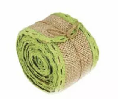 Ruban Jute Color� 50mm x 3m Vert