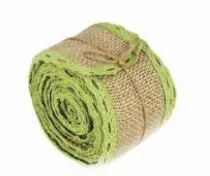 Ruban Jute Coloré 50mm x 3m Vert