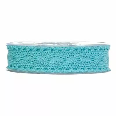 Ruban Merletto 25mm x 8m Bleu Pastel