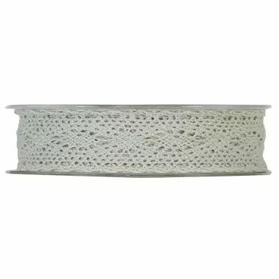 Ruban Merletto 25mm x 8m Gris