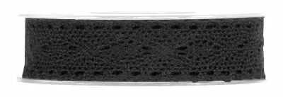 Ruban Merletto 25mm x 8m Noir