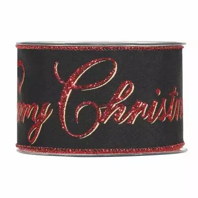 Ruban Merry in Black 63mm x 10m
