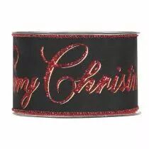 Ruban Merry in Black 63mm x 10m