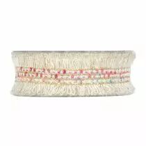 Ruban Old Style 30mm x 5m Blanc/Rose