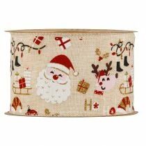 Ruban Santas & Deers 63mm x 10m