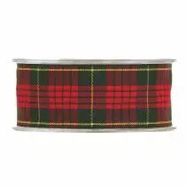 Ruban Tartan 38mm x 20m Noir/Rouge