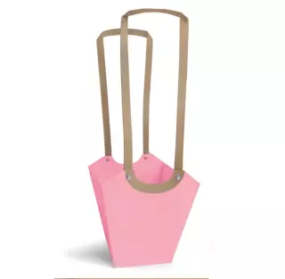 Sac Carton Aqua 11x11x19 Rose Pale ( x 10 )