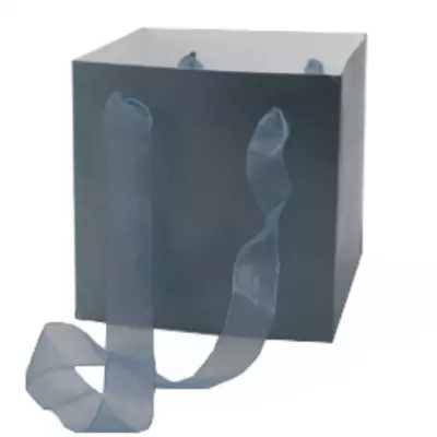 Sac Carton Glossy 16x16 H16 Gris ( x 10 )