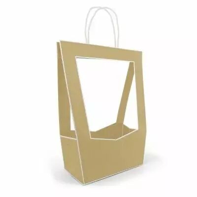 Sac Carton M�daillon 10x12 H35 Naturel ( x 5 )