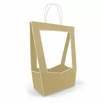 Sac Carton Médaillon 10x12 H35 Naturel ( x 5 )