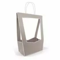 Sac Carton Médaillon 23x14 H38 Gris ( x 10 )