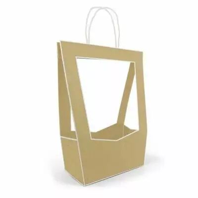 Sac Carton M�daillon 23x14 H38 Naturel ( x 5 )