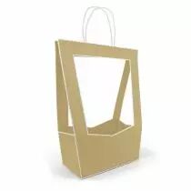 Sac Carton Médaillon 23x14 H38 Naturel ( x 5 )