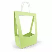 Sac Carton Médaillon 23x14 H38 Vert ( x10 )