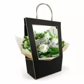 Sac Carton M�daillon 30x16 H50 Noir ( x 5 )