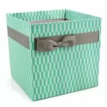 Sac Carton Simply 10,5x10,5 H10 Vert Pastel/Gris ( x 10 )