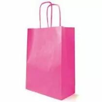 Sac Kraft Blanc 18x8 H22 Fushia ( x 50 )