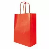 Sac Kraft Blanc 18x8 H22 Rouge ( x 50 )