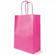 Sac Kraft Blanc 23x12 H31 Fushia ( x 50 )