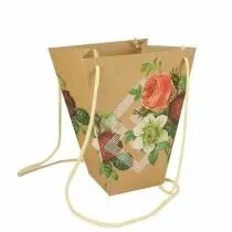 Sac Kraft Botanic 24x13 H30 Rose ( x 10 )