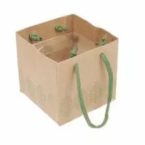 Sac Kraft LeafMe 10,5x10,5x10,5 Vert ( x 10 )