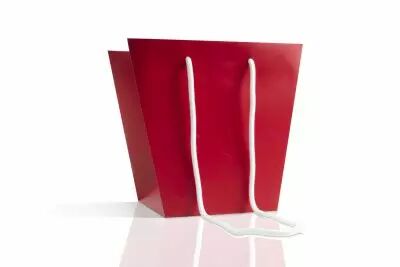 Sac Kraft Trap�ze 26x26x23 Rouge
