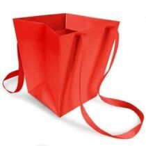 Sac Papier Elégant 16,5x16,5x18 Rouge ( x 10 )