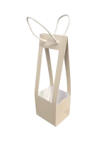 Sac Porte Bouquet 13x10,5x38 Cr&egrave;me ( x 10 )