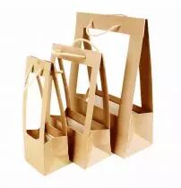 Sac Porte Bouquet 25x13x40 Kraft x 10