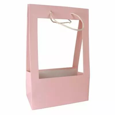 Sac Porte Bouquet 25x13x40 Rose P�le ( x 10 )