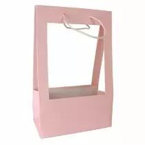 Sac Porte Bouquet 25x13x40 Rose Pâle ( x 10 )