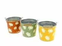 Seau Zinc Citrouille D11 H9,5 ass