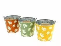 Seau Zinc Citrouille D12,5 H12,5 ass