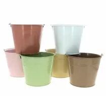 Seau Zinc D17 H14 Assortis