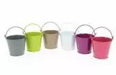 Seau Zinc D8 H7 avec Anse 6 Couleurs Ass