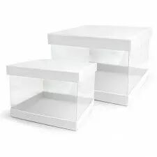 Set 2 Boites Pandore Carr�es Blanc