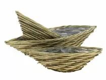 Set 3 Barques Osier Gris