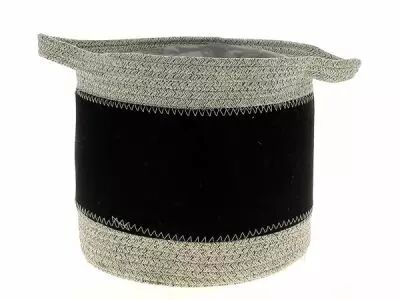 Set 3 Cache Pots Osier Noir