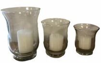 Set de 3 Vases + 3 Bougies Blanc