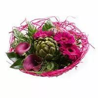 Support Bouquet Rotin D25cm Naturel x 10