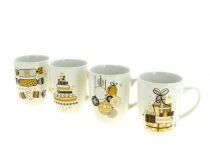 Tasse C&eacute;ramique \ Joyeuses F&ecirc;tes\  D7,5 H10 ass