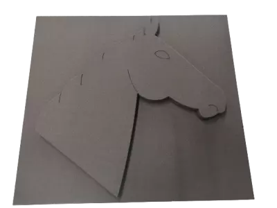 T�te de Cheval Eychenne All Black 80x60 Noir