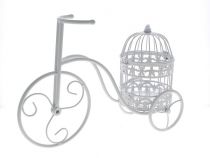 Tricycle + Cage Zinc 45x17 H31 Blanc