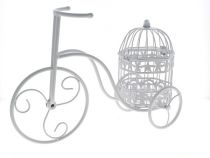 Tricycle + Cage Zinc 45x17 H31 Blanc