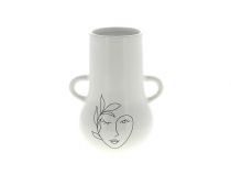 Vase Céramique D6,5 H17,5 Blanc