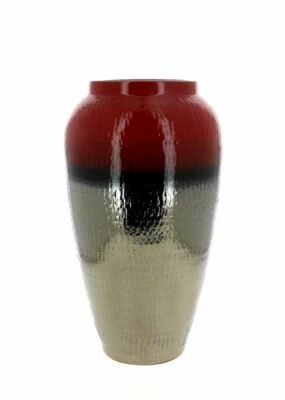 Vase C�ramique Rond D23 H40 Rouge