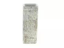 Vase Feuille Or 10x10 H29 Gris