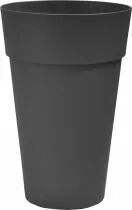 Vase Plastique Jaime D33 H50 Ardoise + Soucoupe