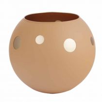 Vase Verre Boule D11,5 H13,5 Ocre/Or